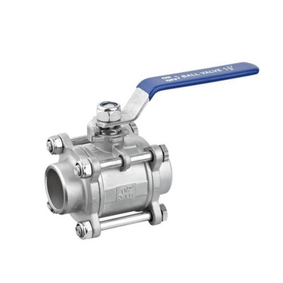 Q61F Valves Stainless Steel 304 Manual or Pneumatic or Electric welding 3PC Ball Valve for Inderstrial Application