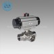 Sanitary valves, Three Way Weld Pneumatic Ball Valve