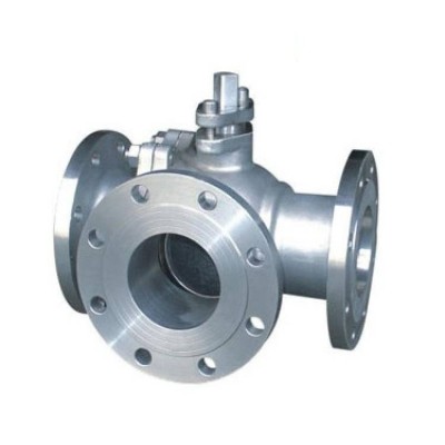 Q45f Wcb 304 316 316l Pn1.6 2.5 4.0 6.4 Mpa Electric Actuator Or Manual Plus Flange Three-way Ball Valve